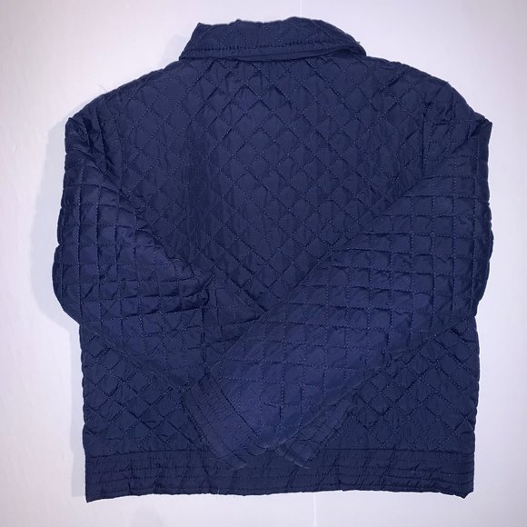 Gymboree Navy Quilted Moto Jacket Girls Small - Picture 2 of 4